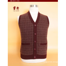 Yak Wool/Cashmere V Neck Cardigan Waistcoat/Garment/Clothing/Knitwear